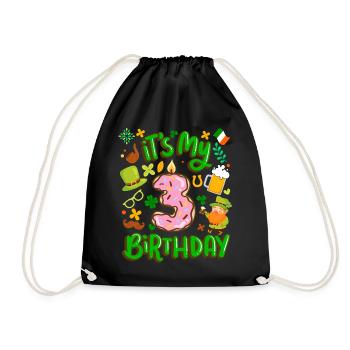 C’est mon beignet de vacances de 3 ans st. - Sac de sport léger - noir - Devant
