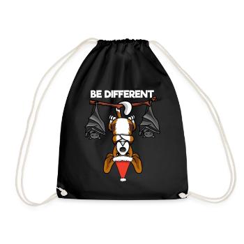 Soyez différent Beagle Bat Père Noël - Sac de sport léger - noir - Devant