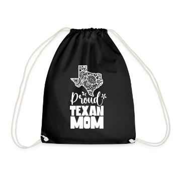 Stolze Texanische Mutter Texas Texaner Texanisch - Turnbeutel - Schwarz - Vorne