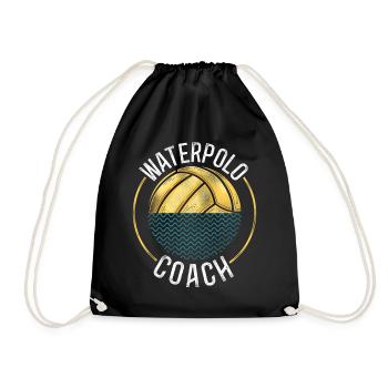 Water Polo Coach Vintage Water - Drawstring Bag - black - Front