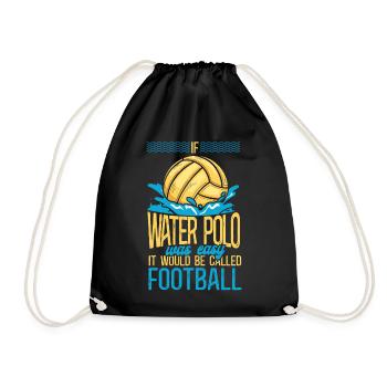 Water Polo Vintage If Water Polo - Drawstring Bag - black - Front