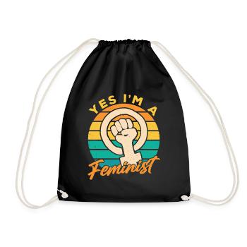 Ja Ich Bin Ein Feminist Feministisch Feminismus - Sac de sport léger - noir - Devant
