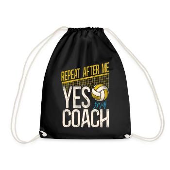 Water Polo Coach Vintage Repeat - Drawstring Bag - black - Front