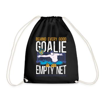 Water Polo Goalie Behind Every - Drawstring Bag - black - Front