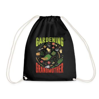 Gartenarbeit Großmutter Garten Oma Gärtnerin - Turnbeutel - Schwarz - Vorne