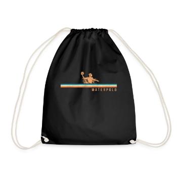 Water Polo Retro Vintage Water - Drawstring Bag - black - Front