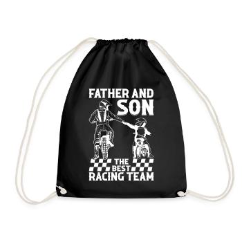 Father And Son The Best Racing Team - Dirtbike Mot - Drawstring Bag - black - Front