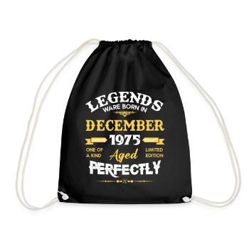 Décembre 1975 Vintage vintage anniversaire - Sac de sport léger - noir - Devant