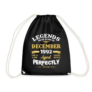 Décembre 1992 Millésime anniversaire - Sac de sport léger - noir - Devant