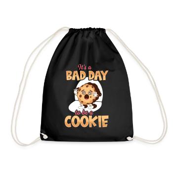 Its A Bad Day To Be A Cookie - Drawstring Bag - black - Front
