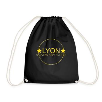 Lyon Saying - Drawstring Bag - black - Front