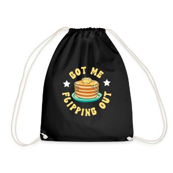 Pancake Maker Breakfast Pancake Day Pancakes - Drawstring Bag - black - Front