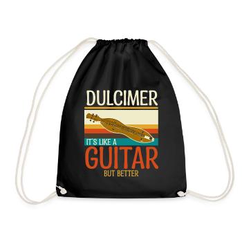 Dulcimer Instrument - Turnbeutel - Schwarz - Vorne
