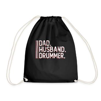Père. Mari. Batteur. -Batteur - Sac de sport léger - noir - Devant