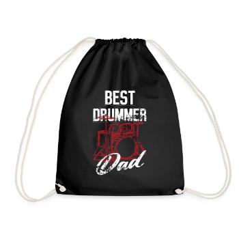 Bester Schlagzeuger Papa - Schlagzeug Rock Drummer - Turnbeutel - Schwarz - Vorne