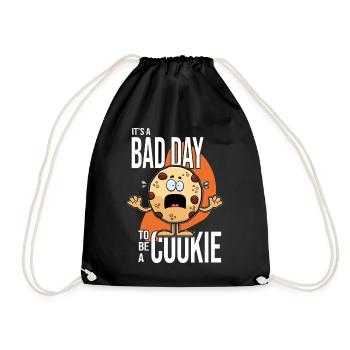 Its A Bad Day To Be A Cookie - Drawstring Bag - black - Front