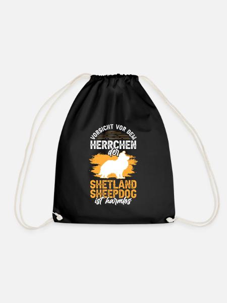 Shetland Sheepdog Herrchen britischer Sheepdog - Turnbeutel - Schwarz