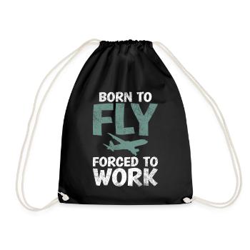 Né pour voler, forcé d’utiliser un dicton amusant - Sac de sport léger - noir - Devant