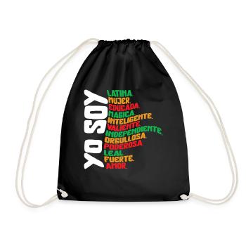 Mexicana Shirt, Yo Soy Latina Empowered Women - Turnbeutel - Schwarz - Vorne