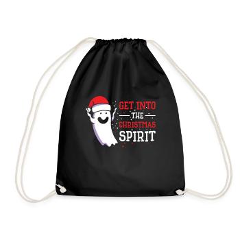 Weihnachten Niedliches Gespenst Halloween - Turnbeutel - Schwarz - Vorne