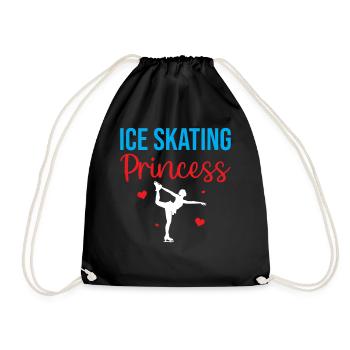 Figure Ice Skating - Ice Skating Princess - Drawstring Bag - black - Front