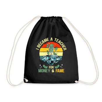 Primary School Teacher Kindergarten Educator - Drawstring Bag - black - Front