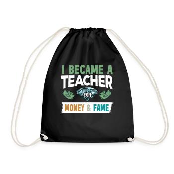 Primary School Teacher Kindergarten Educator - Drawstring Bag - black - Front