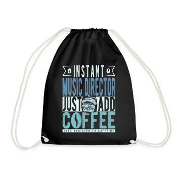 Music Director Kaffee Spruch - Drawstring Bag - black - Front