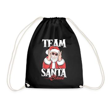 Merry Santa Claus Costume Merry Christmas - Drawstring Bag - black - Front