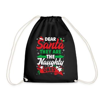 Joyeux Père Noël Costume Joyeux Noël - Sac de sport léger - noir - Devant