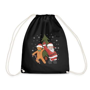 Joyeux Père Noël Costume Joyeux Noël - Sac de sport léger - noir - Devant