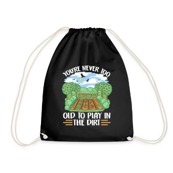 Tu n’es jamais trop vieux pour jouer dans la terre grand-père - Sac de sport léger - noir - Devant