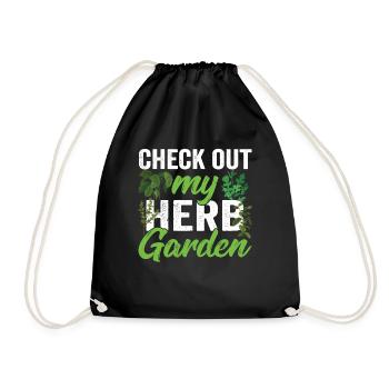 Voir mon jardin d’herbes aromatiques Herbes - Sac de sport léger - noir - Devant