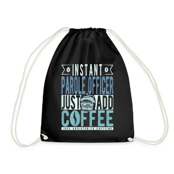 Probation officer coffee sentence - Drawstring Bag - black - Front