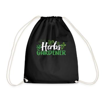 Herboristerie de jardin d’herbes aromatiques - Sac de sport léger - noir - Devant