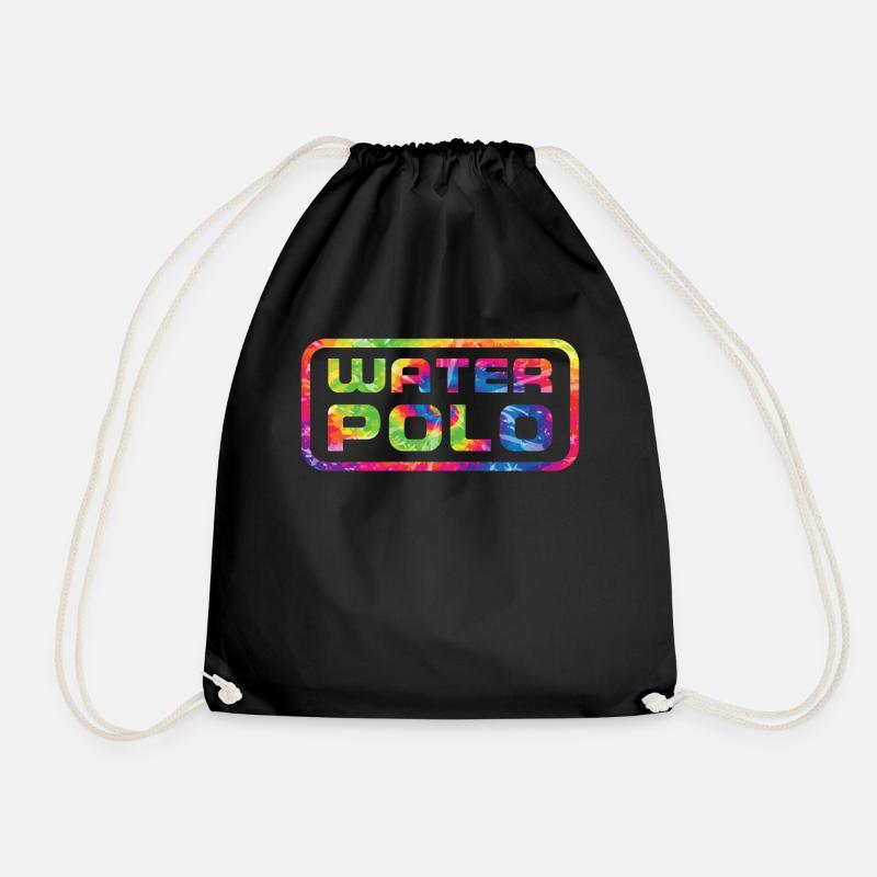 Water Polo Retro 80s 90s Tie Dye - Turnbeutel - Schwarz