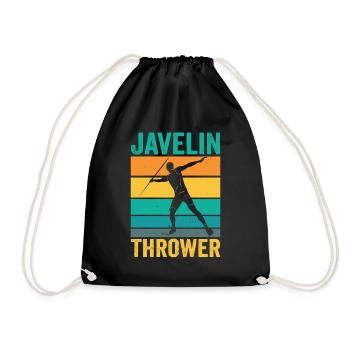 Lanceur de javelot Lancer de javelot Lancer de javelot Lancer de javelot Lancer de javelot - Sac de sport léger - noir - Devant