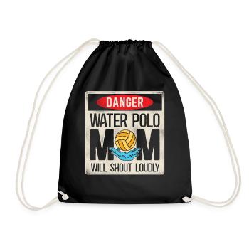 Water Polo Mom Vintage Danger - Drawstring Bag - black - Front