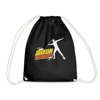 Lanceur de javelot Lancer de javelot Lancer de javelot - Sac de sport léger - noir - Devant