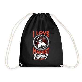 J’adore la pêche magnétique magnétique - Sac de sport léger - noir - Devant