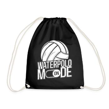 Water Polo Water Polo Mode On - Drawstring Bag - black - Front
