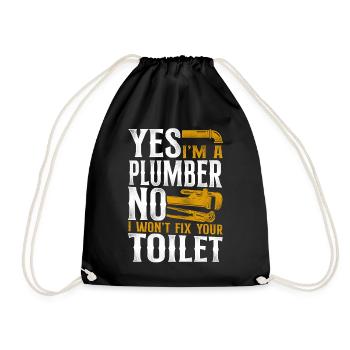 Plombier Plombier Vintage Oui je suis - Sac de sport léger - noir - Devant