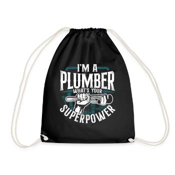 Plombier de plomberie vintage Je suis un - Sac de sport léger - noir - Devant
