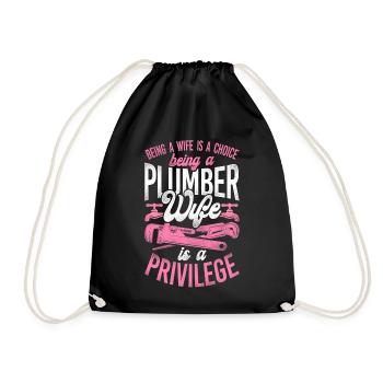 Plomberie Plombier Femme Mari - Sac de sport léger - noir - Devant
