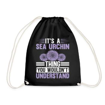 It's A Sea Urchin Thing - Cute Sea Urchin Lover - Drawstring Bag - black - Front