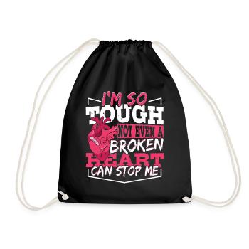 Open Heart Surgery Design for Heart Health - Drawstring Bag - black - Front