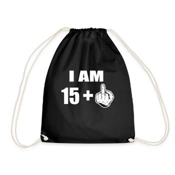 16th birthday - Drawstring Bag - black - Front