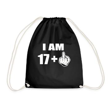 18th birthday - Drawstring Bag - black - Front