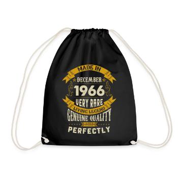 Décembre 1966 Millésime anniversaire - Sac de sport léger - noir - Devant