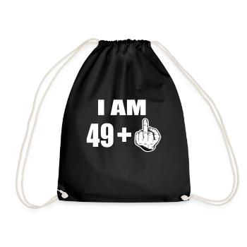 50th birthday - Drawstring Bag - black - Front